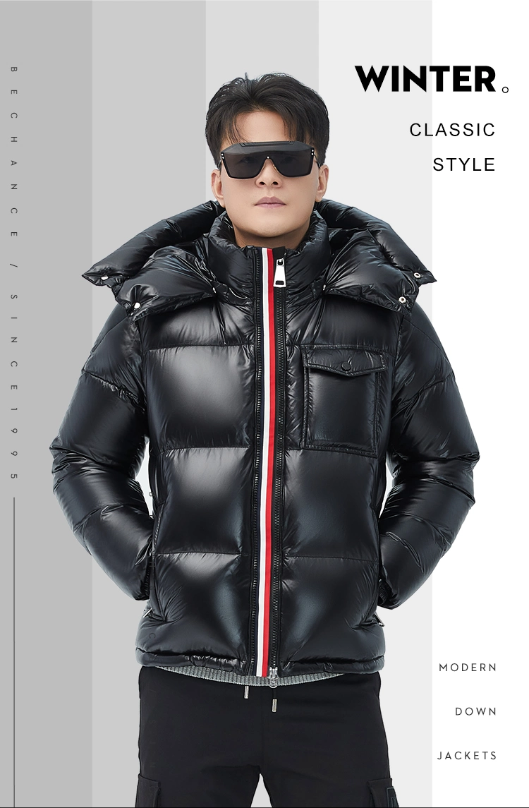 Custom Bubble Fashion Men′ S Winter Duck Down Jacket Thick Casual Puffer Warm Jacket