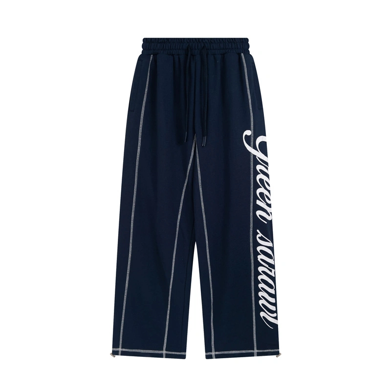 Custom Screen Printing Obvious Sewing Cotton Sweatpants