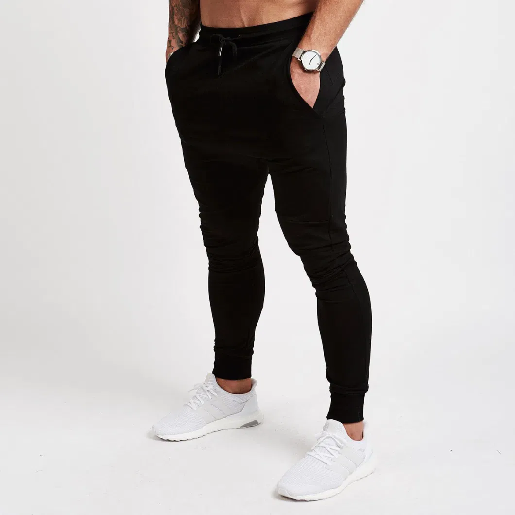 Blank Cotton Sports Slim Pants Running Fitness Straight Elastic Sports Sweatpants